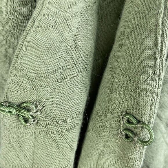 J. Crew Factory Quilted Jacket Cardigan Sweater Women M Green Grandmacore NEW - Picture 6 of 8